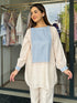 Beige Blue Harmony Co Ord Set